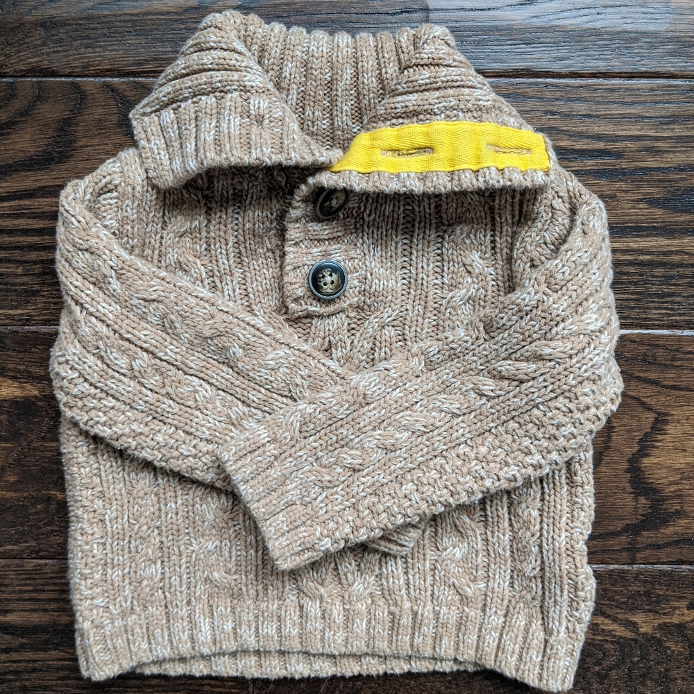 Tan cable knit sweater